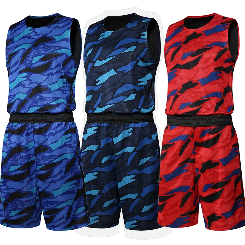 Wholesale Custom Men Mixed Color Moisture-Wicking Mesh Side Reversible Sport Basketball Jersey