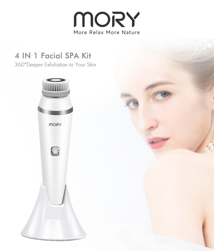 Mory Face Cleaner Brush Cleansing Facial Brush Waterproof Wash Cleaner Spin Cleanser Brush Facial