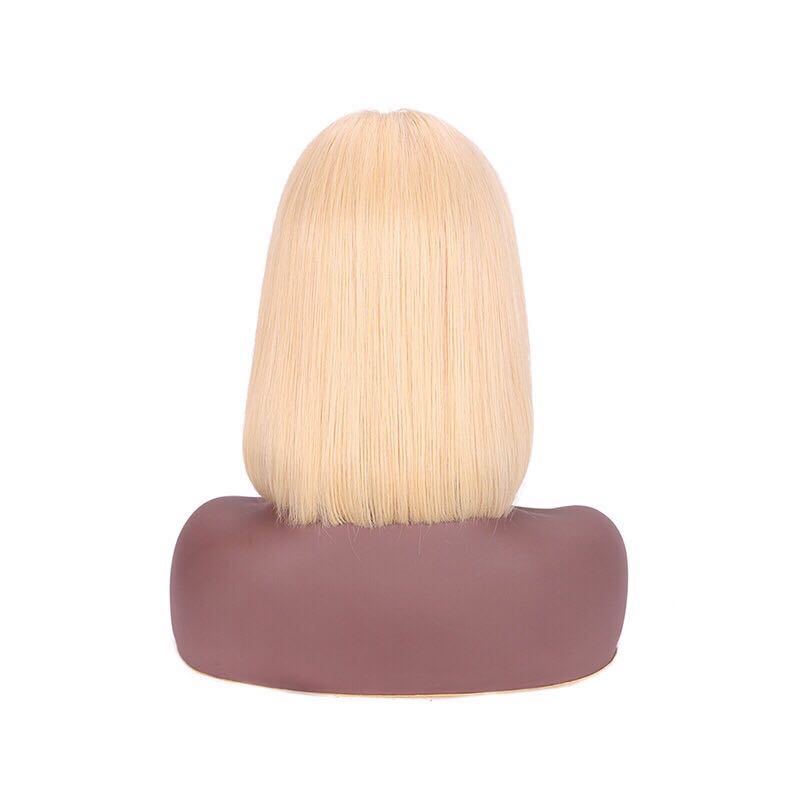 100% Human Hair 613 Blonde Lace Closure Wig for Bobs