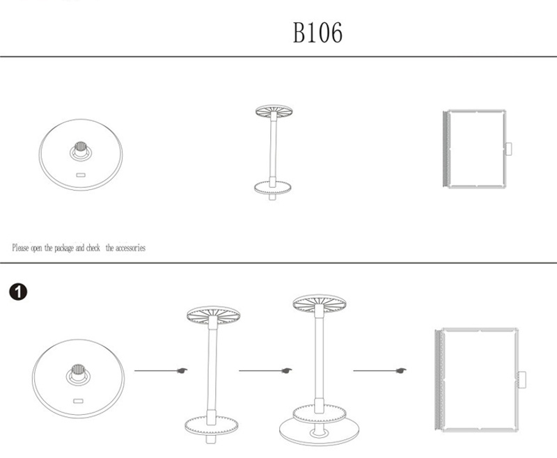 360 Degree Ratation Desktop Display Stand with 50 Sleeves (B106)