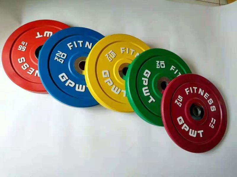 Colorful Rubber Bumper Weight Lifting Gym Weight Plates