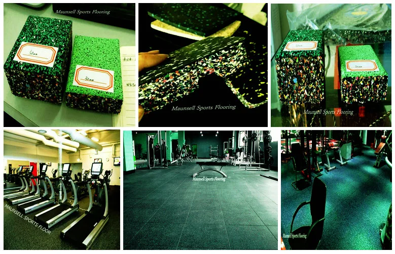 Colorful EPDM Rubber Gym Fitness Flooring Tiles