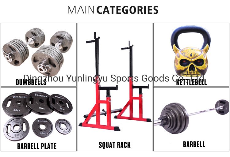 Certificated Round Black Rubber Gym Equipment Barbell Bumper Plates