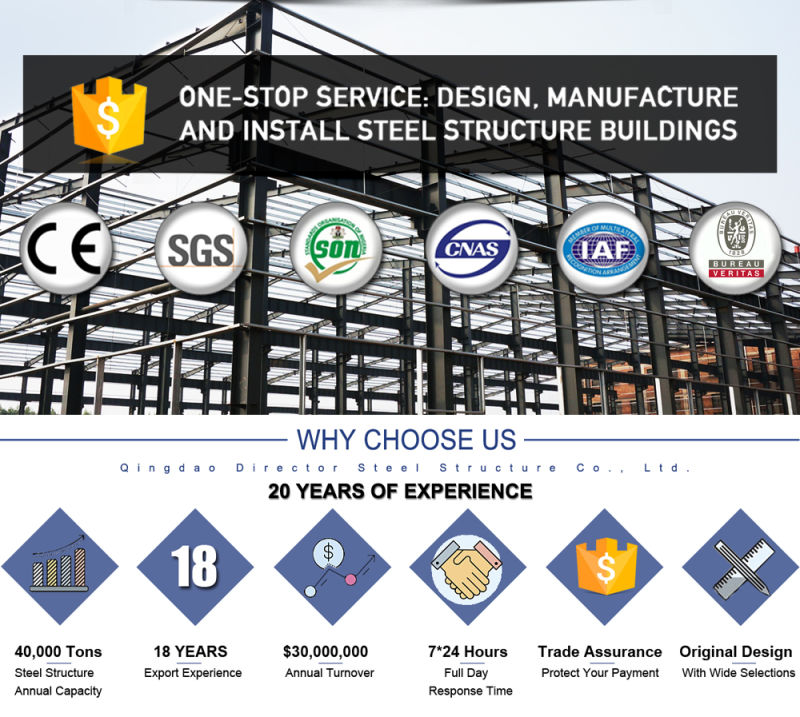 High Weight Bearing Framework Workshop with Hoist Overhead Crane