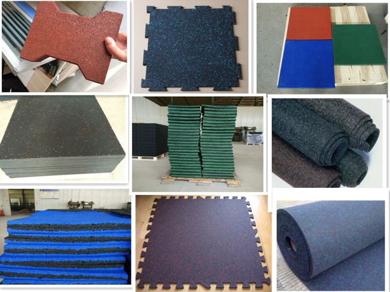 Shock Absorption Gym Rubber Tiles/Gym Floor Rubber Mat