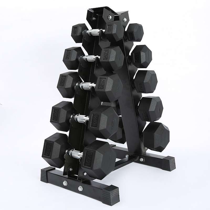 Basics Rubber Encased Hex Dumbbell Hand Weight