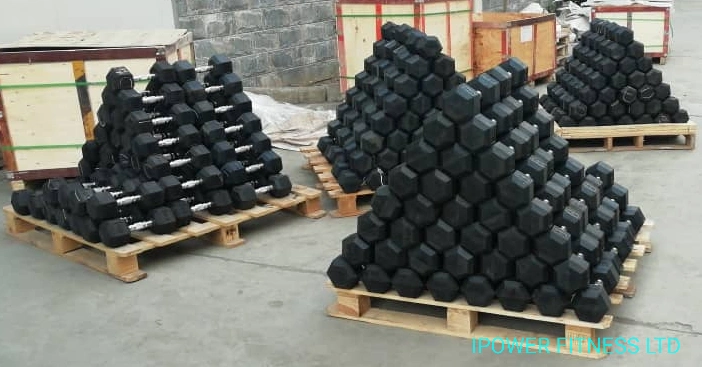 OEM Rubber Hex Dumbbell, ODM Hexagon Urethane Dumbbell, Customized Hex Dumbbell