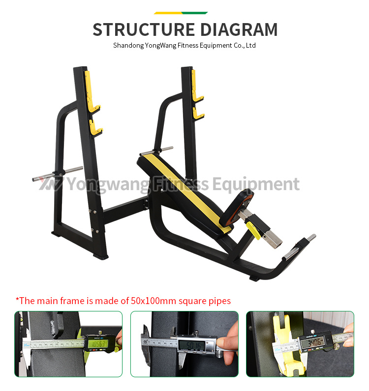 Factory Direct Sale Commercial Olympic Bench Yw-1611 Wt. Storaget Flat Bench