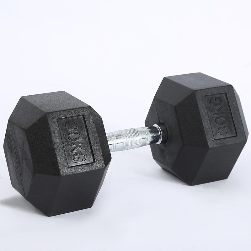 Basics Rubber Encased Hex Dumbbell Hand Weight