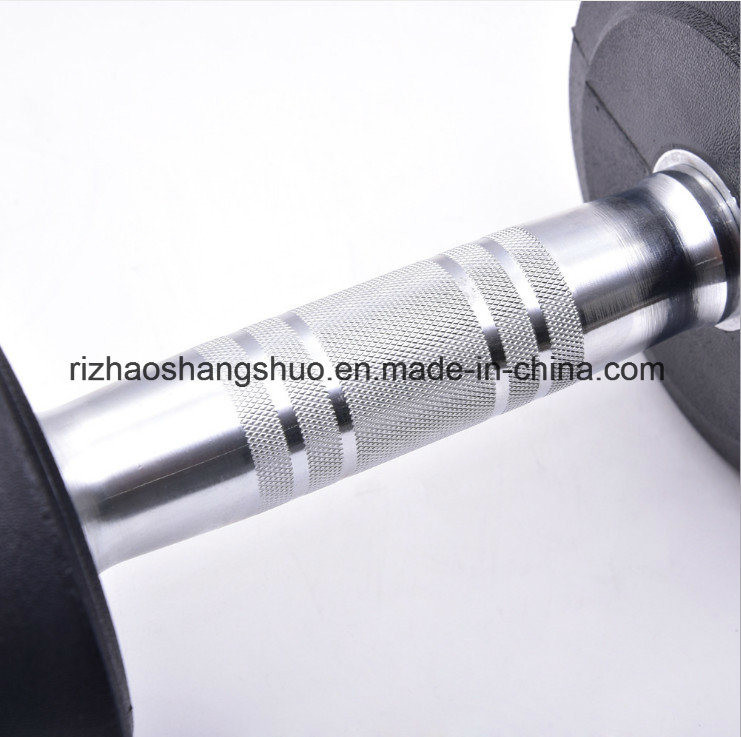 Hex Rubber Dumbbell Rubber Gym Bodybuilding Equipment Fixed Dumbbells