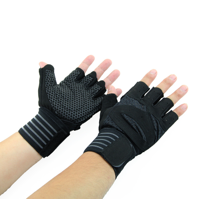 Breathable Half Finger Custom Logo Sports Gloves for Weight Lifting