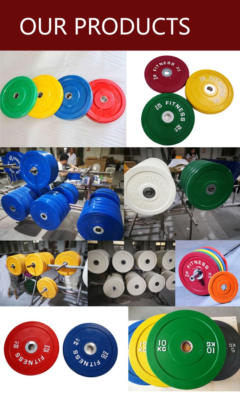 Barbell Weight Lifting Rubber Bumper Plates