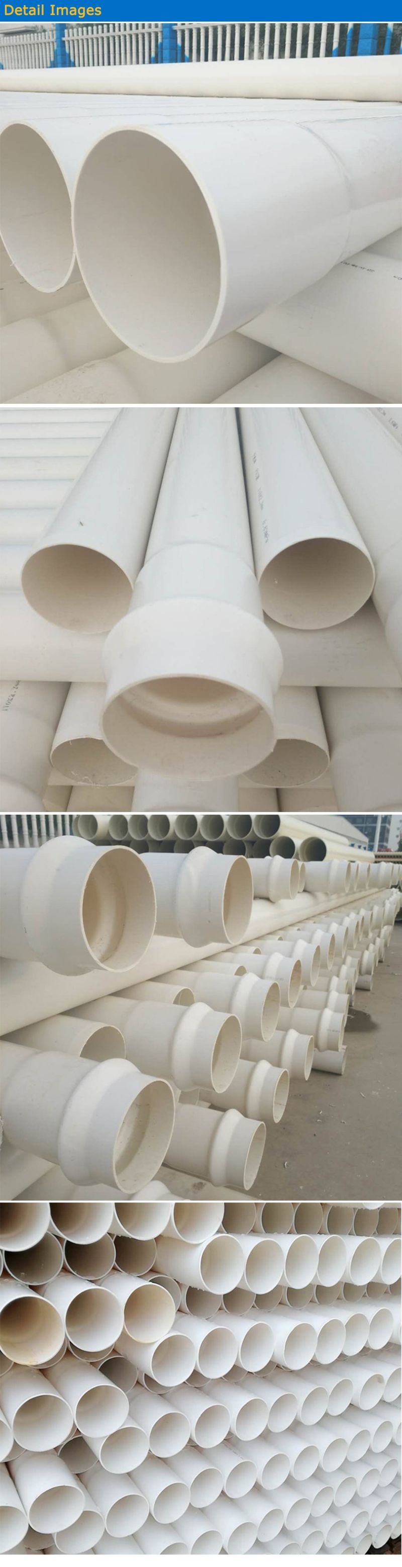 Large Diameter 24 Inch White 65mm Diameter PVC Pipe List