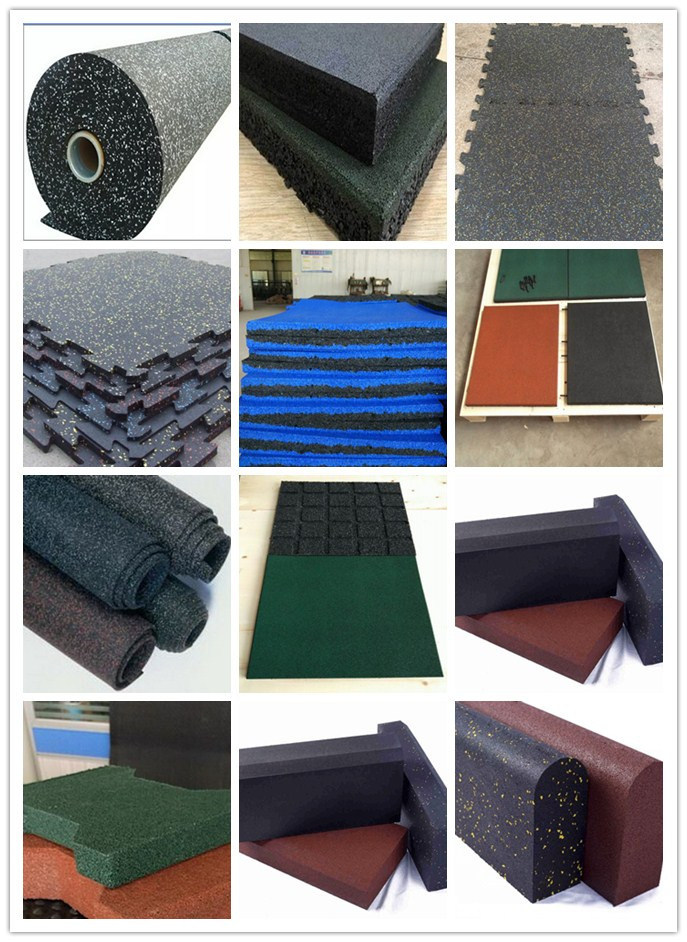 25 mm Thickness Rubber Gym Tile Mat