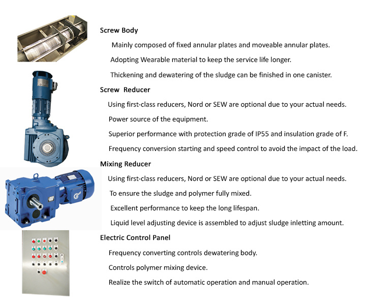 Customized Multi-Plate Type Sludge Screw Type Sludge Dewatering Belt Press