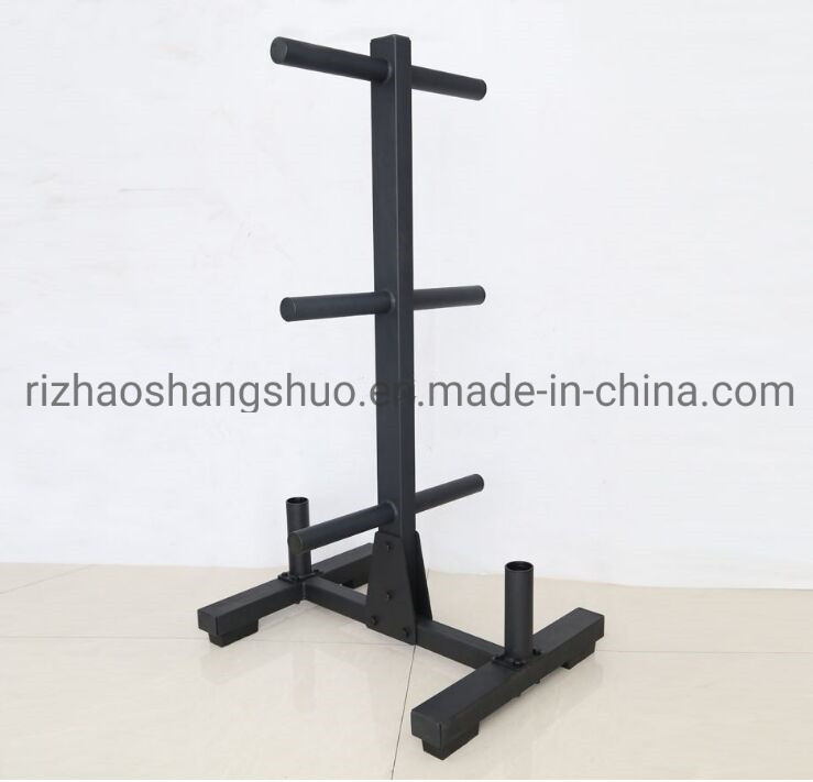 Weight Plate Tree Rack and Barbell Bar Holder