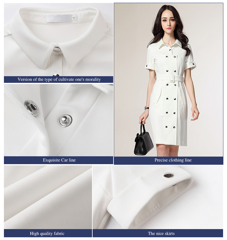New Fashion Ol Women Ladies Office Dress Clothes Slim White Formal Dress