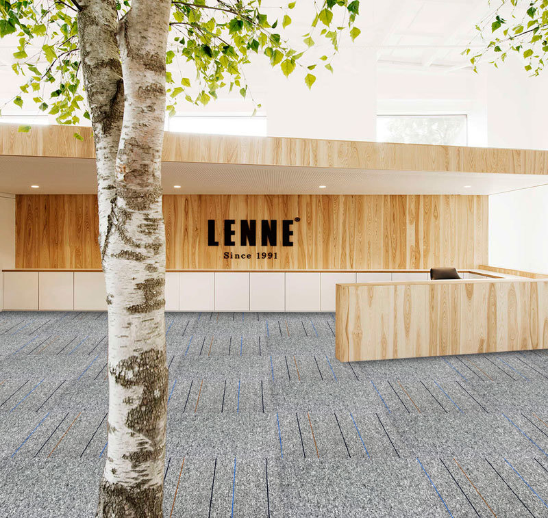 Commercial Use Stripe Carpet Tiles 50X50cm for Office Commercial Cinema Use