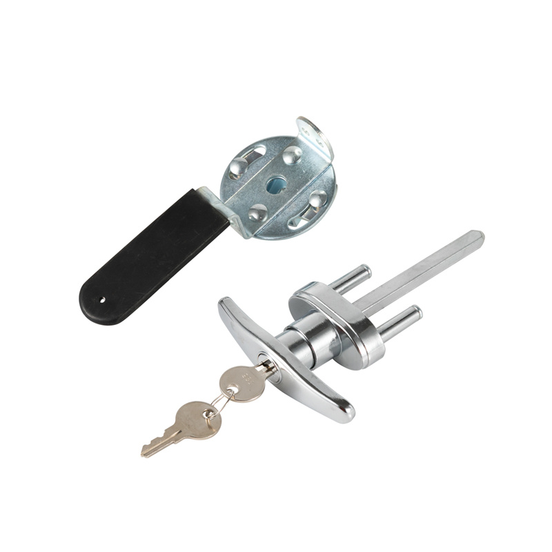 Garage Door Chrome Plated T Handle Lock Set