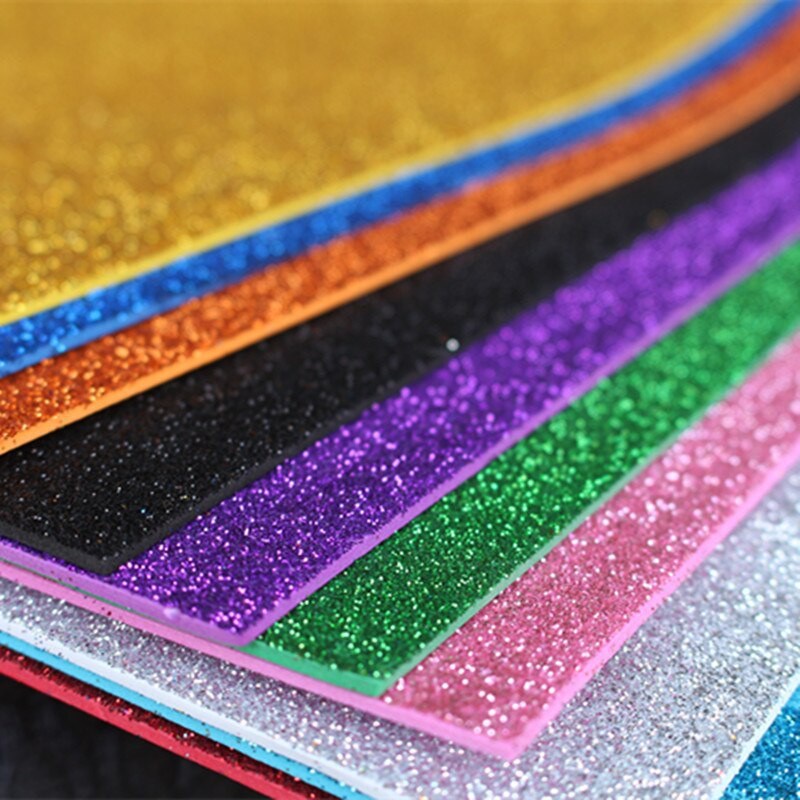 Colored Glitter EVA Sheet Foam for Education Craft