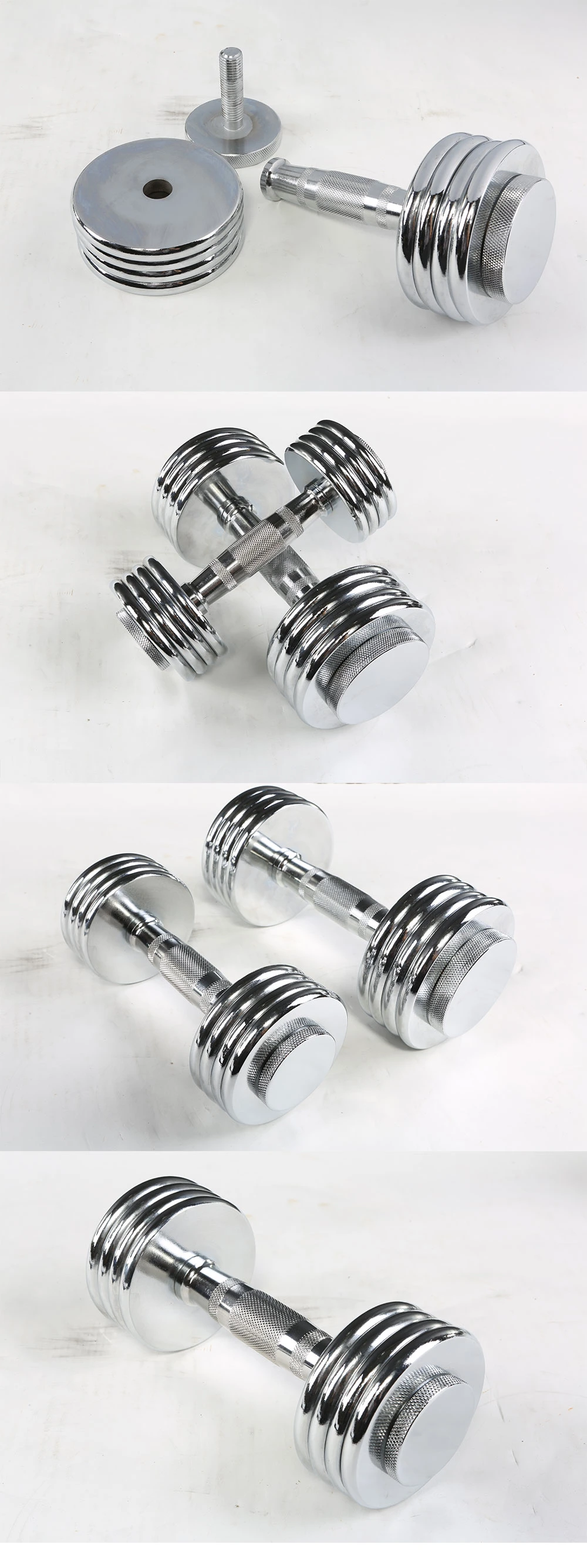 15kg Adjustable Chromed Dumbbell Sets for Men, Women, Beginners