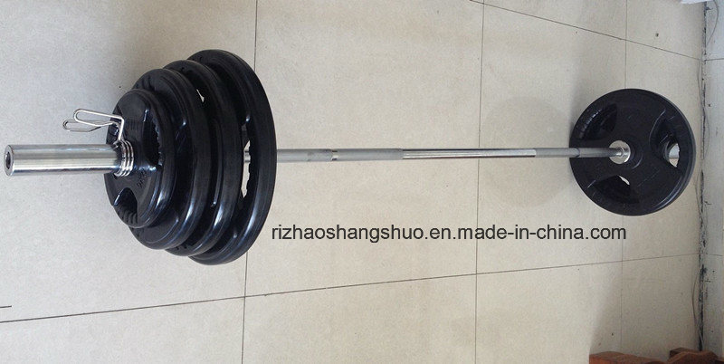 Three Holes Weight Lifting Rubber Coated Weight Plate