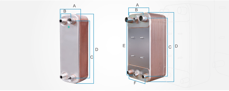 CB52 Zl52 Brazed Plate Heat Exchanger with Stainless Steel316L 304 Plates