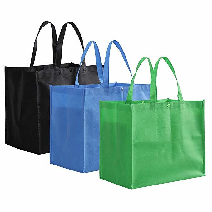 Custom Logo Reusable Handlebar Eco Promotion Tote Shopping Bag