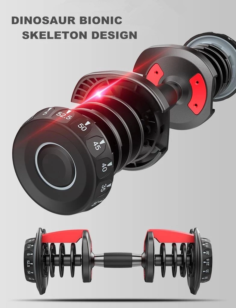 Hot Sale Home Gym Fitness Equipment Dumbbell Rubber Cast Iron Adjustable Dumbbells with Stand