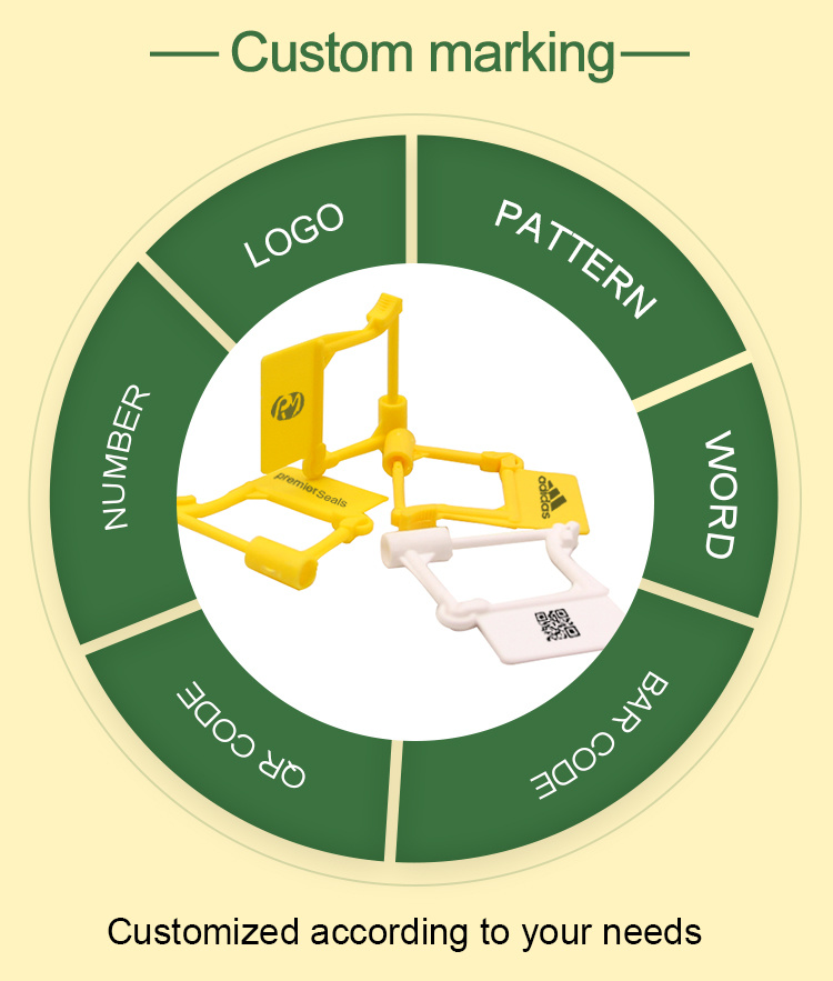 Security Self-Locking Indicative ABS Barcoded Plastic Padlock Seal
