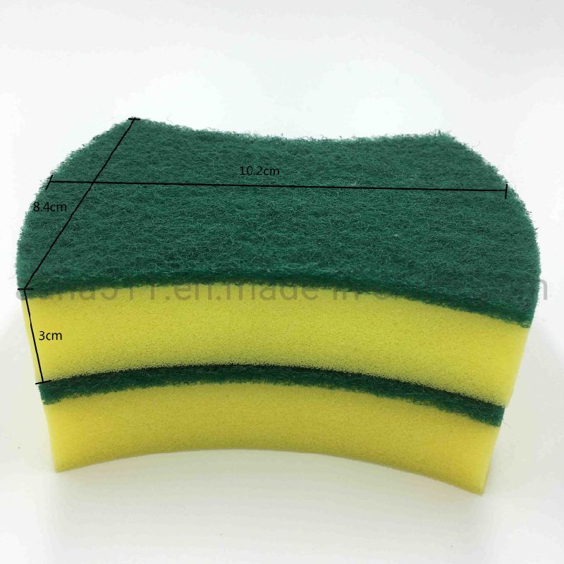 Colorful Green Kitchen Dish Scrubber Sponge Scouring Pad Scrub Sponge