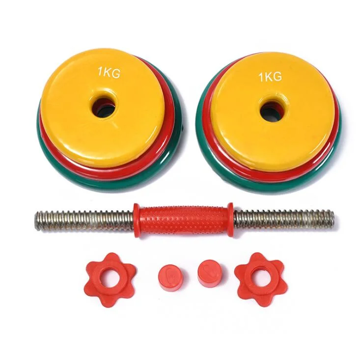 Most Flexible Durable Home Gym Colored Impregnated Plastic Dumbbells Set