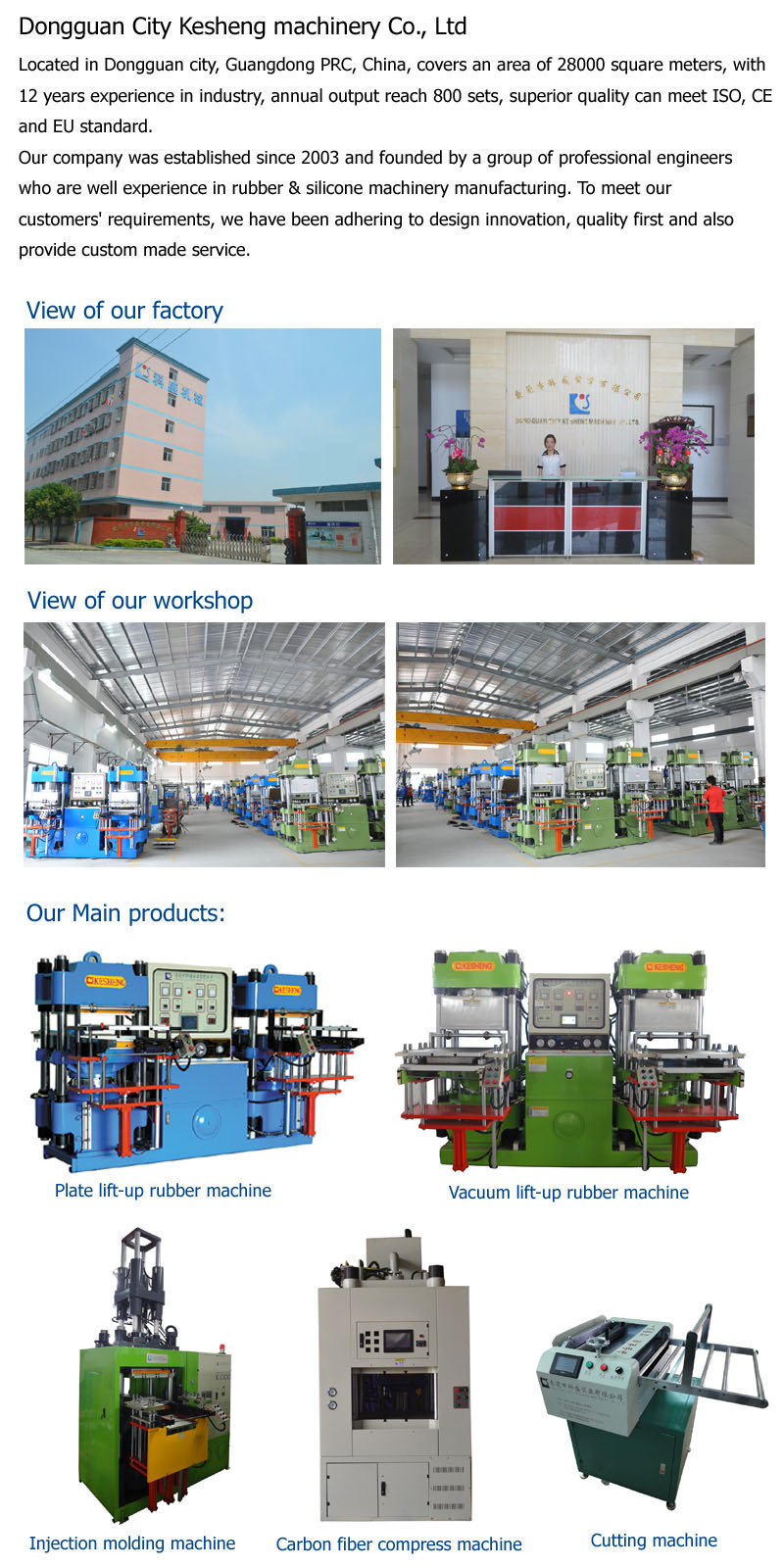 500ton Large Plate Style high Precision Rubber and Silicone Vacuum Machine