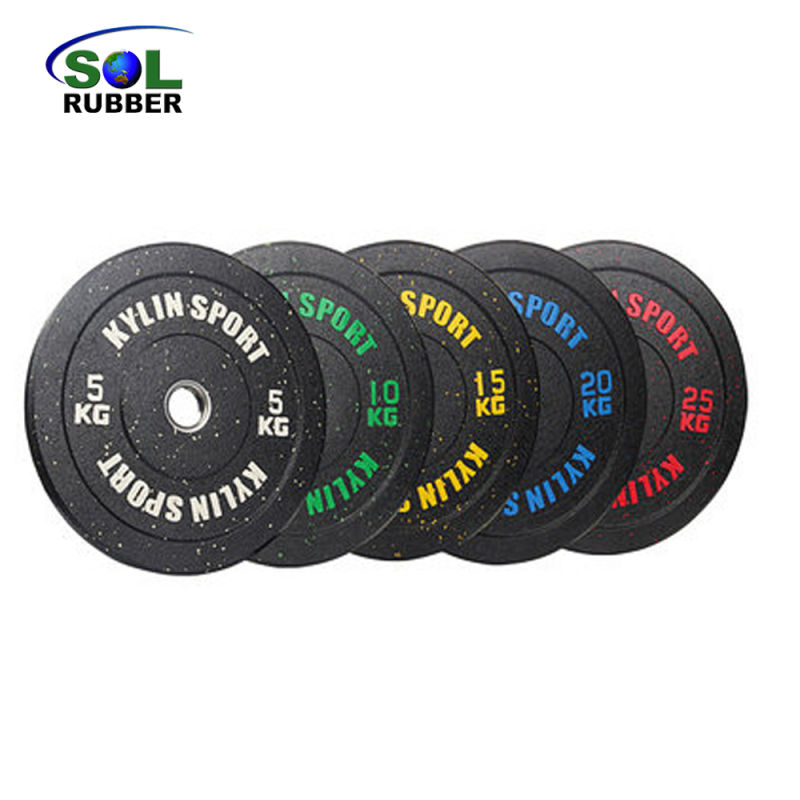 5-25kg High Temp Olympic Rubber Bumper Plates Set