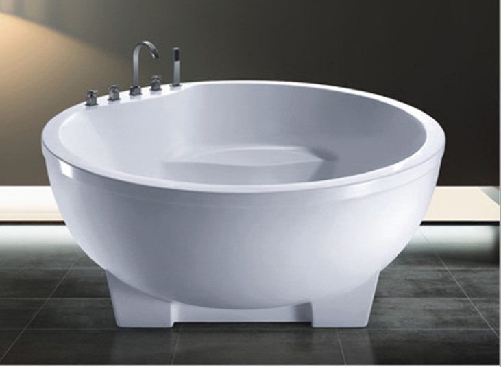 Hot Selling Freestanding Acrylic 1500*1500*620mm Round Bowl Bathtubs