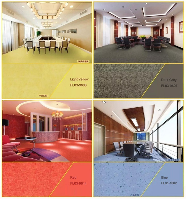 Commercial Homogeneous Floor PVC Vinyl Commercial Floor for Indoor