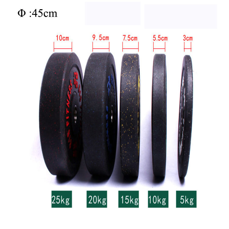 5-25kg High Temp Olympic Rubber Bumper Plates Set