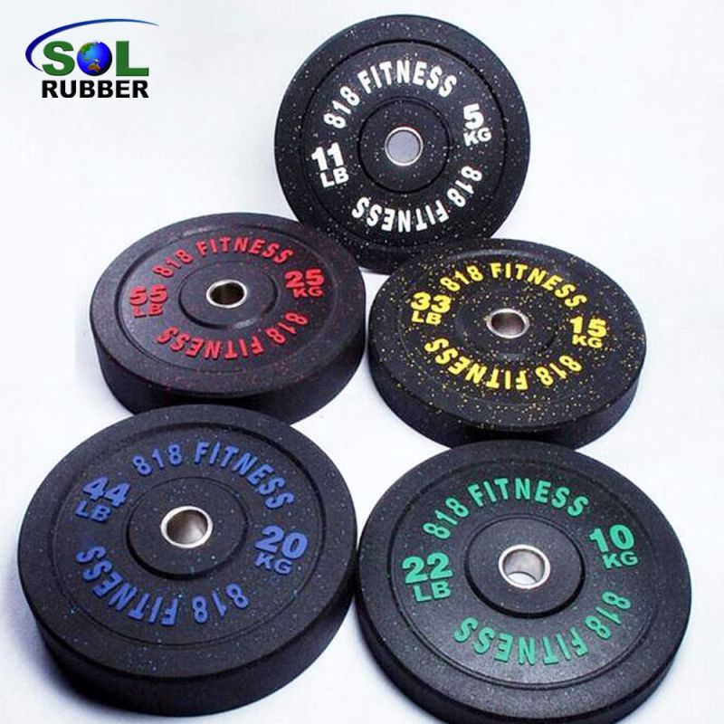 5-25kg High Temp Olympic Rubber Bumper Plates Set