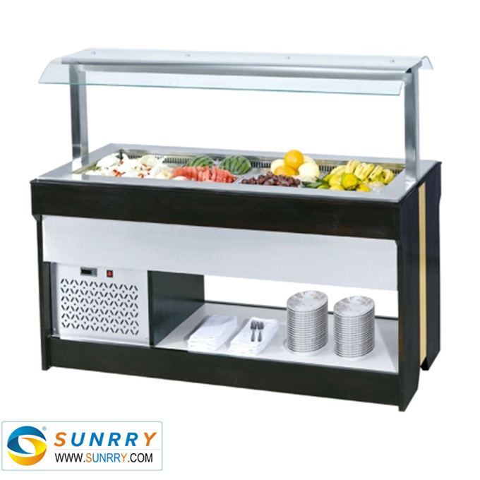 Double-Side Salad Bar Display Fridge Refrigerator Sale