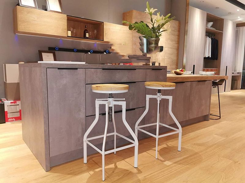 Home Revolution Adjustable Bar Stool Industrial Style