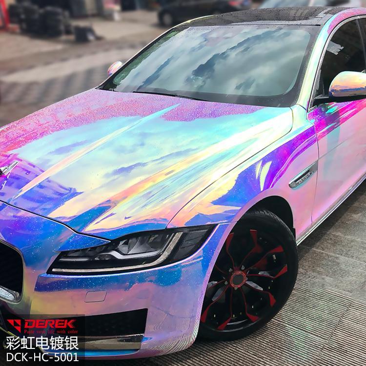 Factory Rainbow Chrome Wrap Holographic Chrome Glossy Vinyl Car Wrap