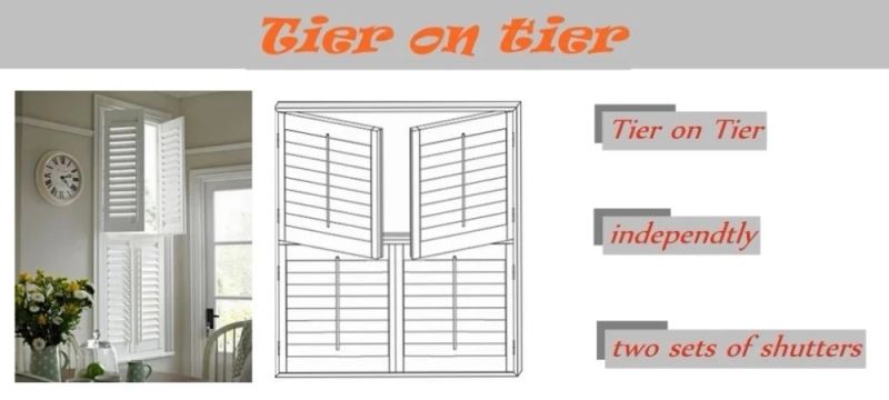 Decorative Adjustable Shutters, High Performance Window Shutters, Basswood Plantation Window Shutters