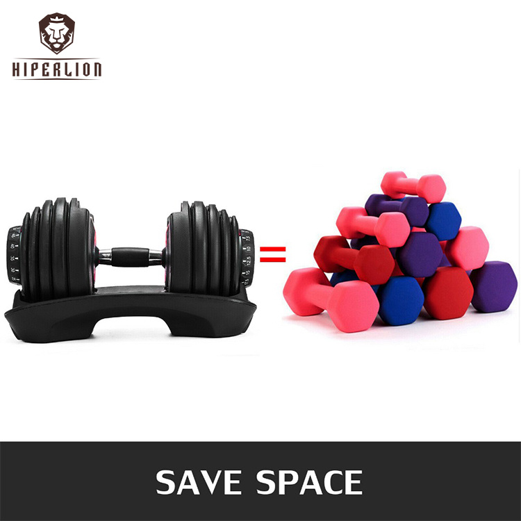 Portable Pair 53lb Red Yellow Heavy Weights Lifting Adjustable Dumbbell