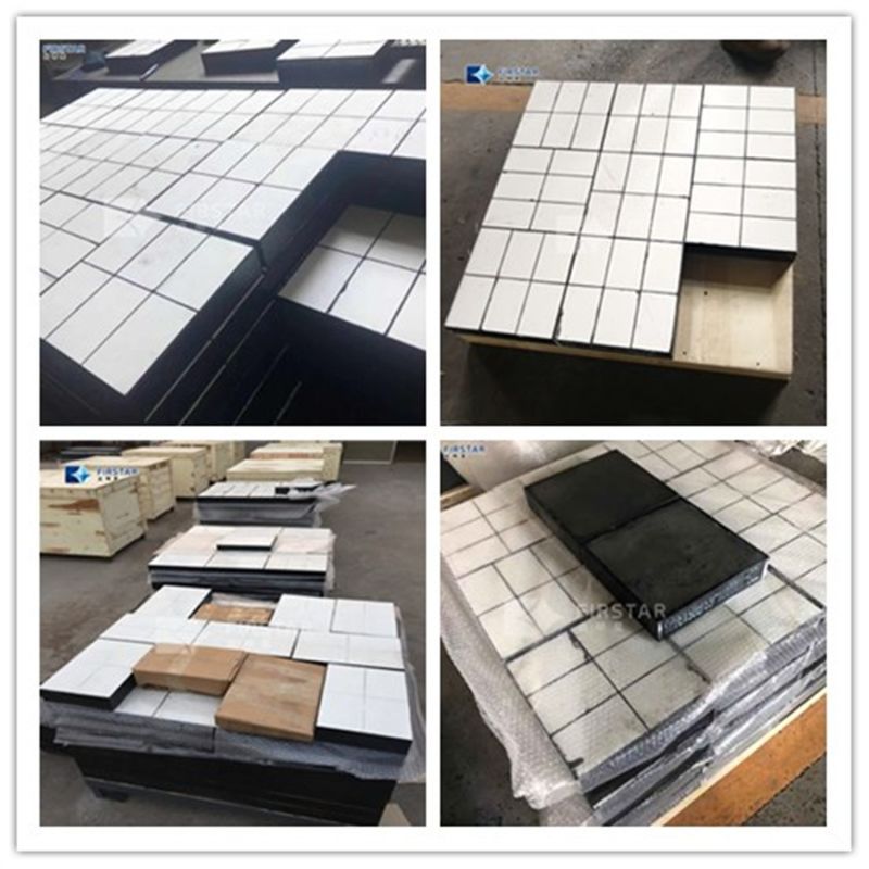 Aluminum Oxide Hexagonal Ceramic Rubber Wear Plate