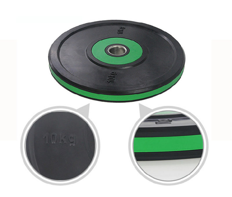 Rubber Coated Soft Metal 10kg Bumper Weight Plates