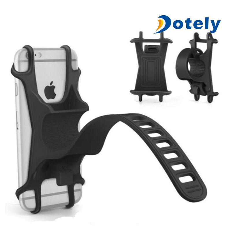 Handlebar Cellphone Holder Bicycle Silicone Cradle Clamp for Smartphone