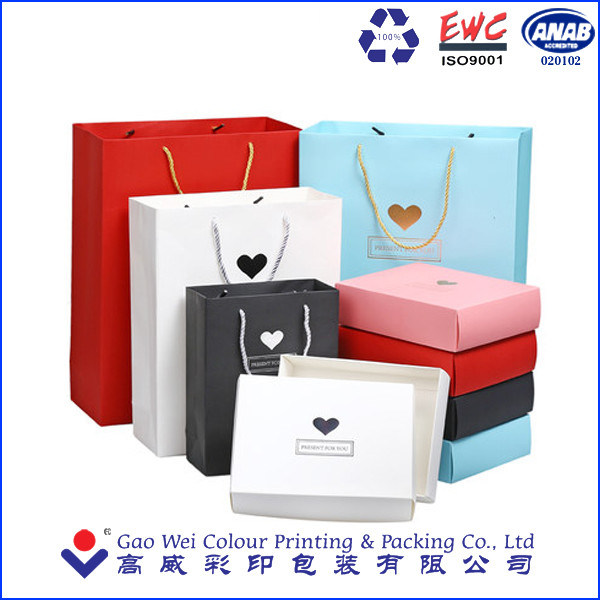 Custom Printed Full Colors Pantone Colors Printing Shopping Paper Bag