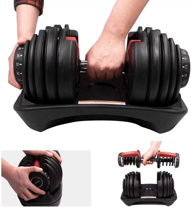 Home Gym Fitness Equipment Adjustable Dumbbells Set 24kg Dumbbells