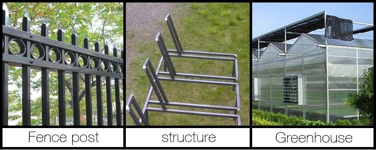 Ms Rectangular Hollow Sections Mild Metal Rhs Shs Ms ERW Black Square Steel Pipe