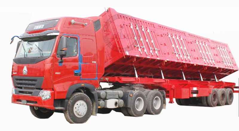 Heavy Light Duty Cargo Transport Dump Tipper Lorry Semi Trailer